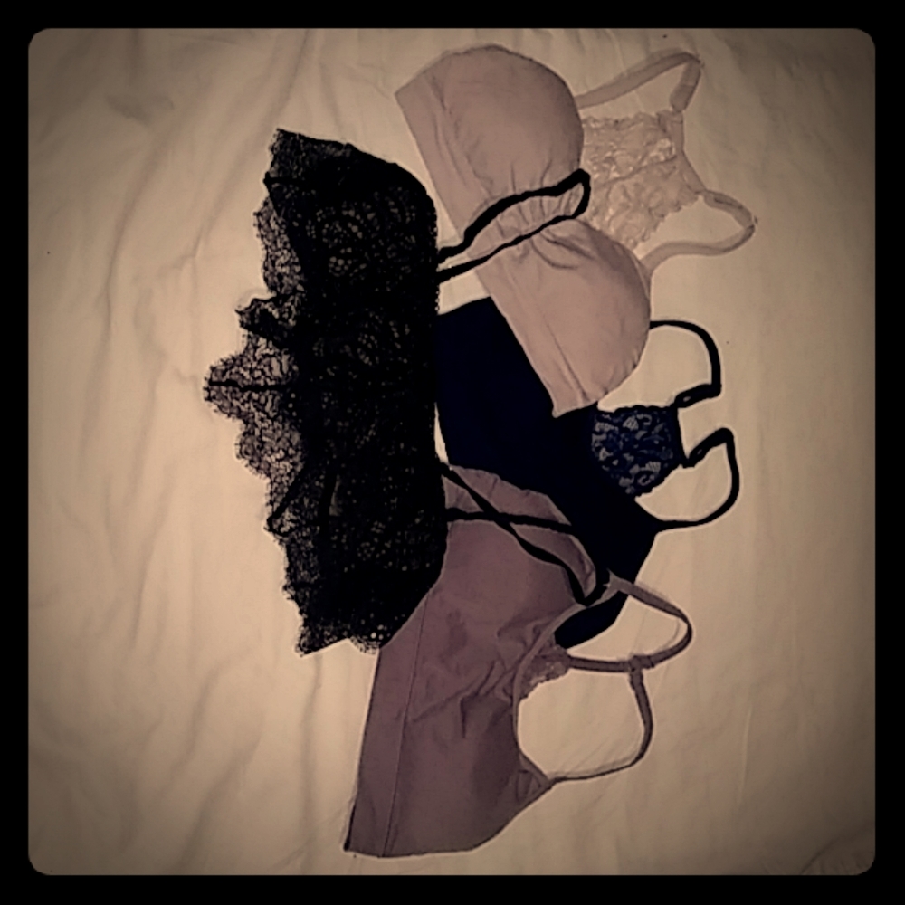 3 beautiful lace bras